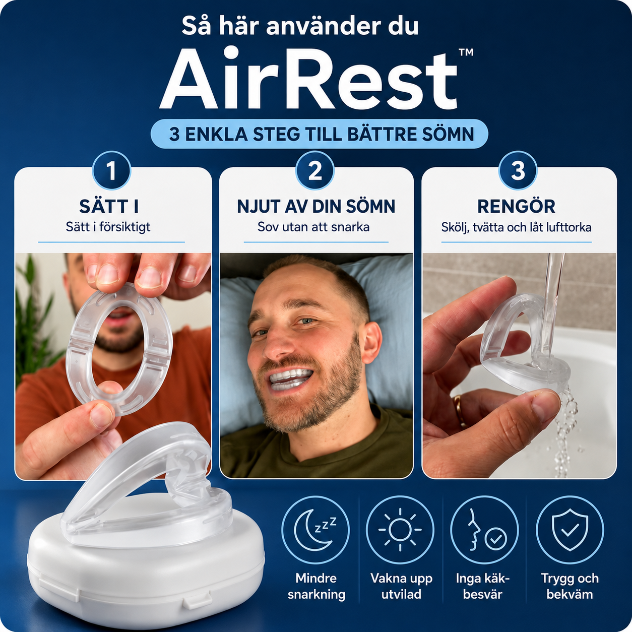 AirRest™ | Vakna utvilad varje morgon – utan störande snarkningar.