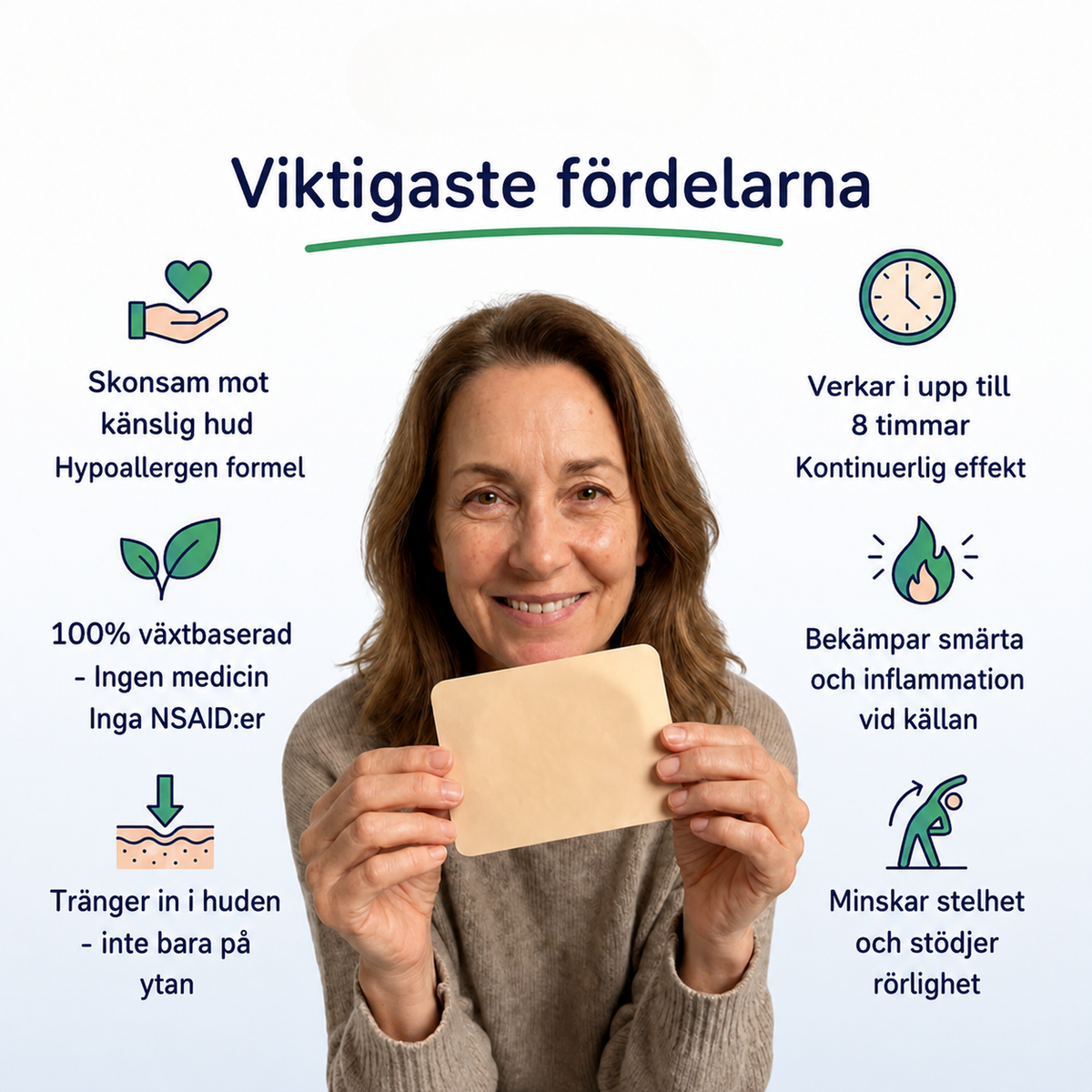 KairoEase™ | Ett örtplåster med riktad verkan för smidigare rörelser under dagen