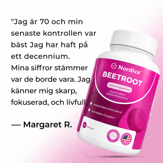 Nordiva™ | Rödbetkapseler – Främjar en sund blodgenomströmning och cirkulation