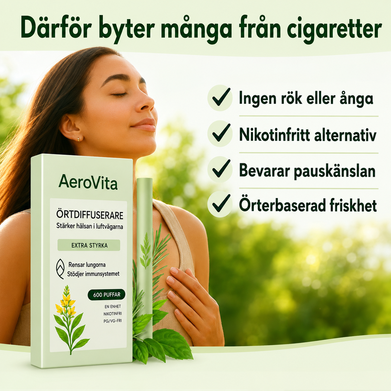 AeroVita™ | Känn dig socialt bekväm igen utan lukten av cigaretter