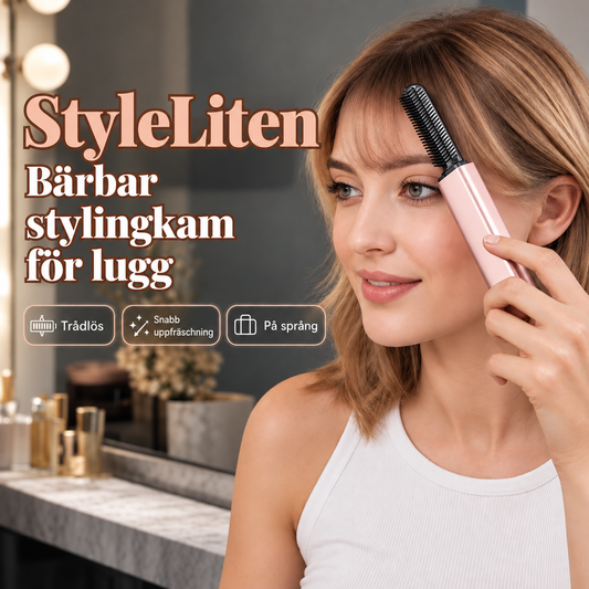 StyleLiten™ | Kompakt värmekam för snabb uppfräschning av luggen