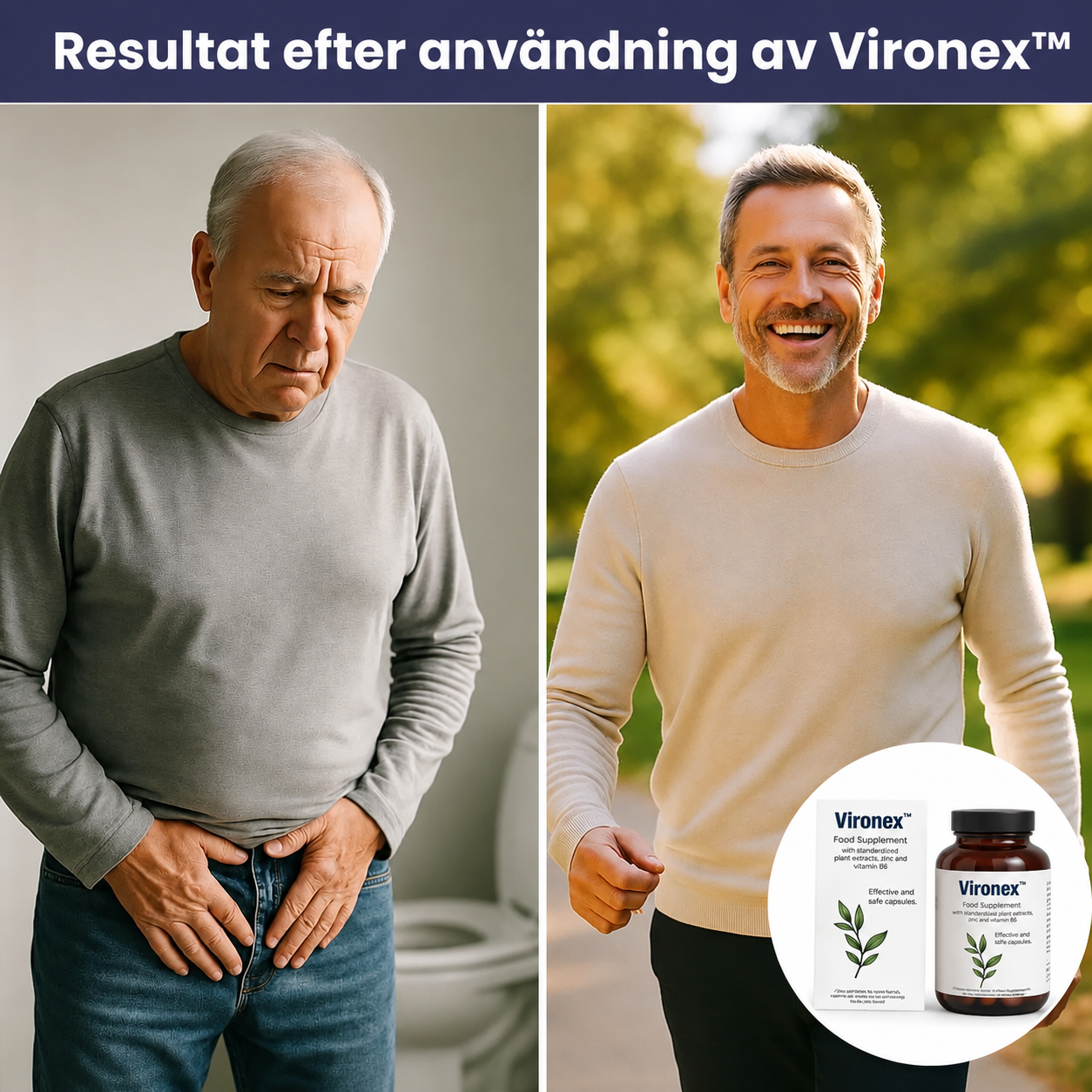 Vironex™ | Minska prostatainflammationen med upp till 95 % på bara 5 dagar!