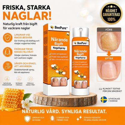 BeePure™ svampspray | 99 % av nagelsvampen borta på 7 dagar!