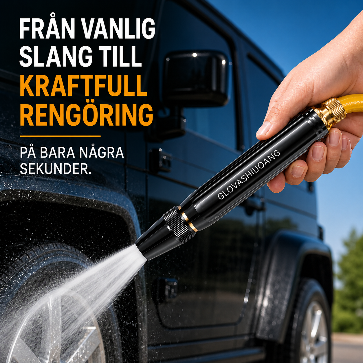 HydroForce™ | Kraftfull högtrycksspruta för trädgårdsslang