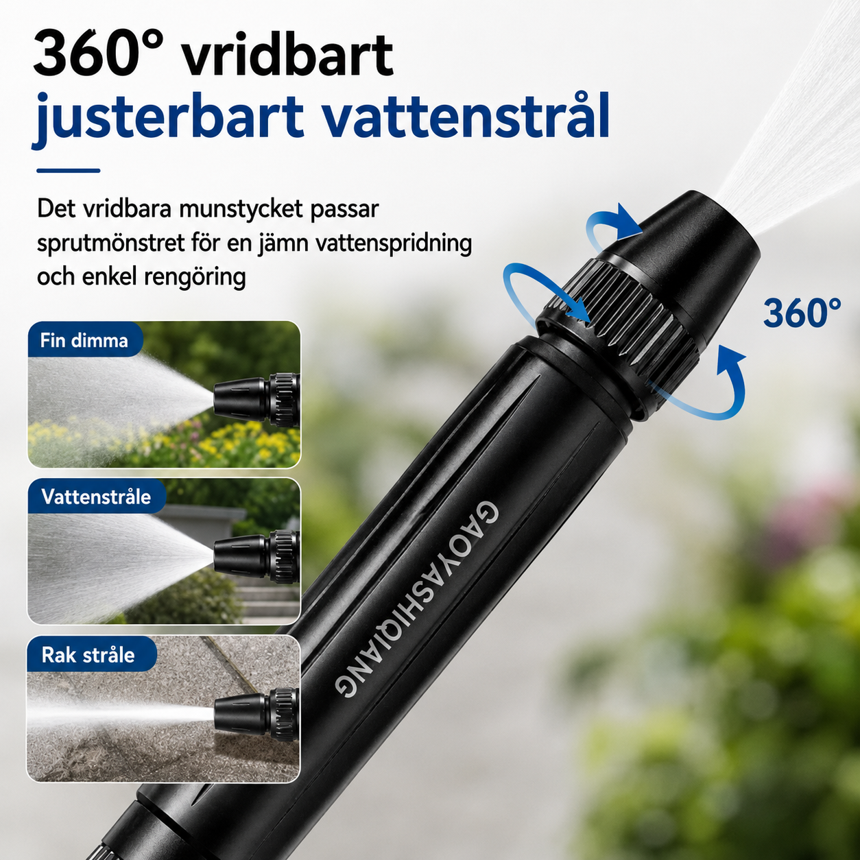 HydroForce™ | Kraftfull högtrycksspruta för trädgårdsslang