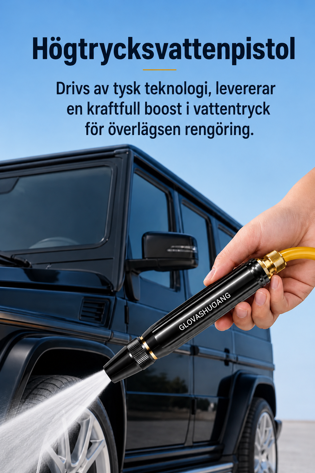 HydroForce™ | Kraftfull högtrycksspruta för trädgårdsslang