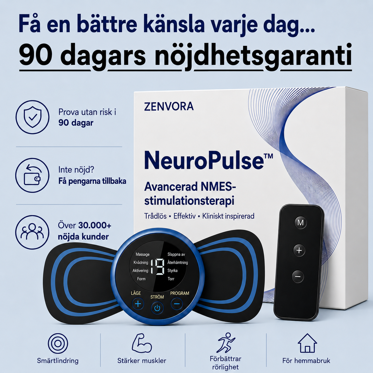 NeuroPulse™ – Avanceret NMES-teknologi til daglig lindring