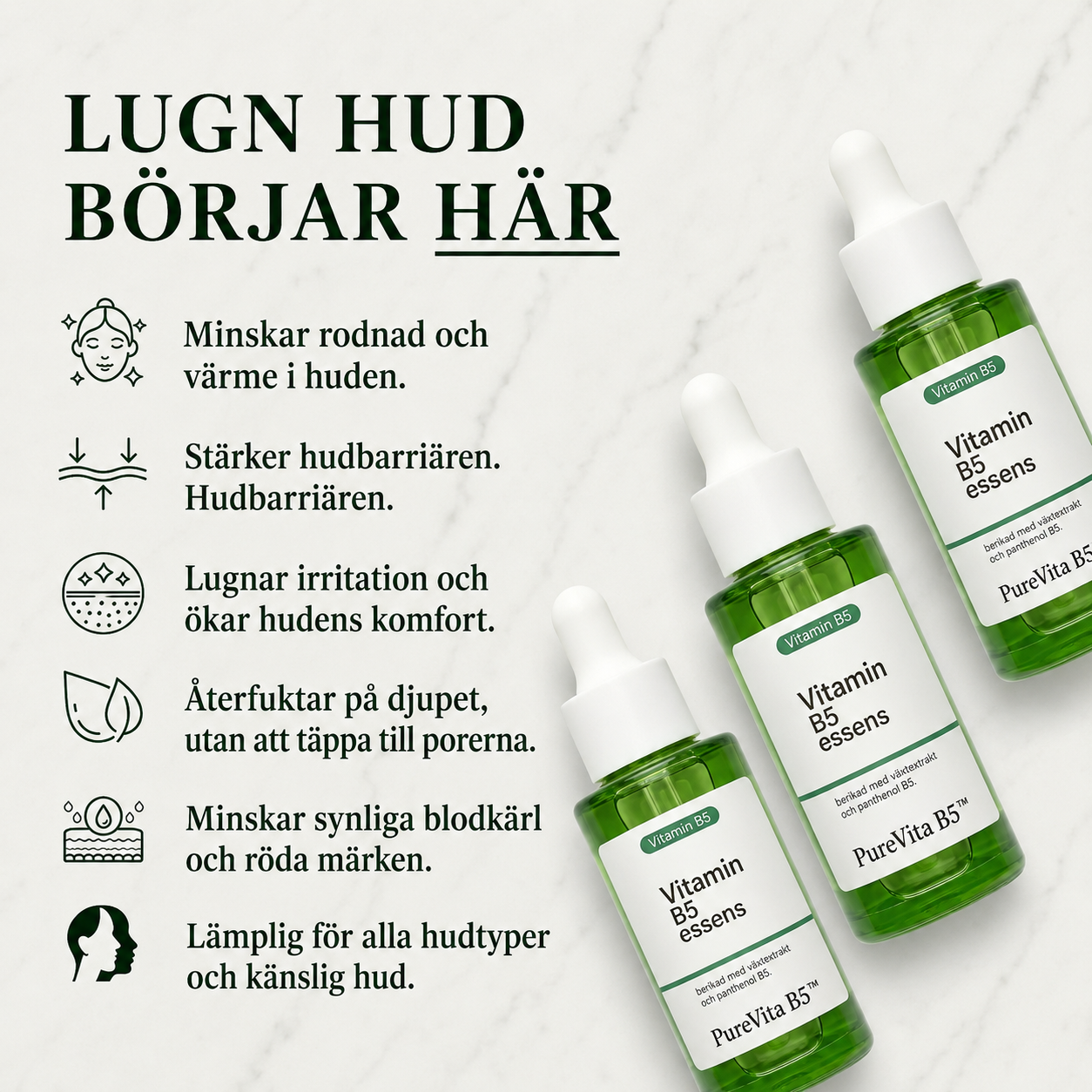 PureVita B5™ Serum mot rodnad