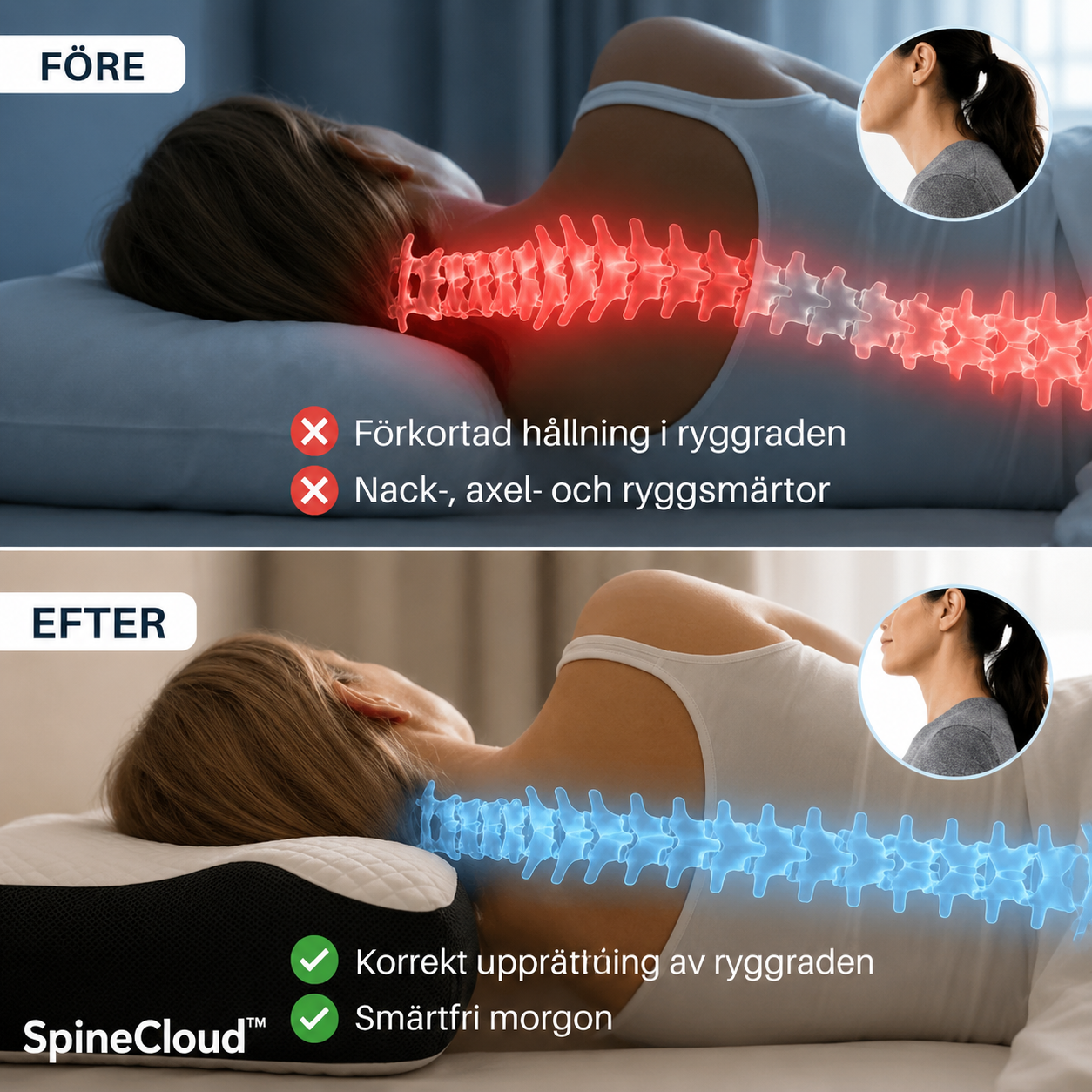 SpineCloud™ | Få det stöd som din nacke har saknat varje natt