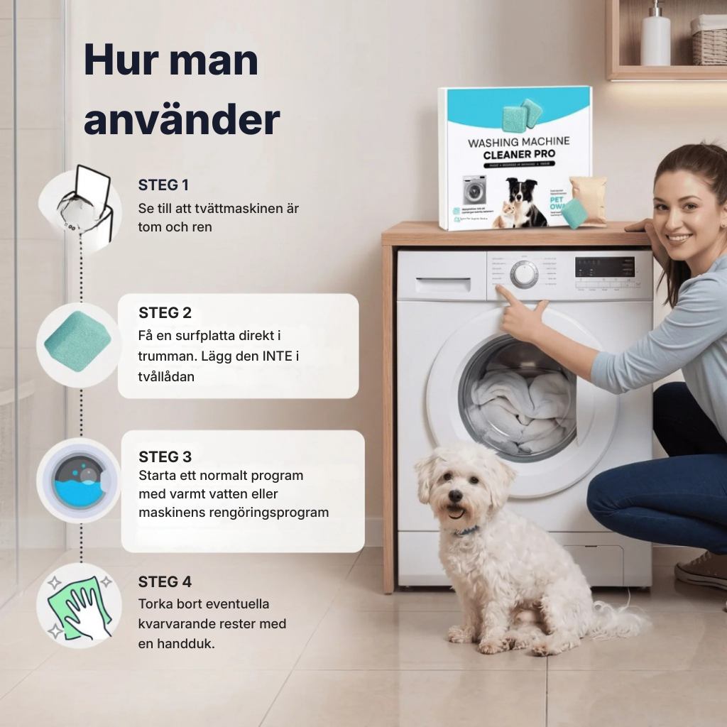 TvättFrisk™ | Fräschare tvätt börjar med en renare tvättmaskin