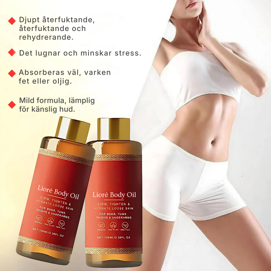 Lioré Body Oil | Hjälper till att ge huden en fastare och mer uppstramad känsla