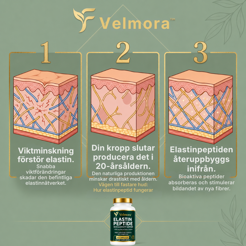 Velmora™ Huduppstramande formula med elastinpeptid