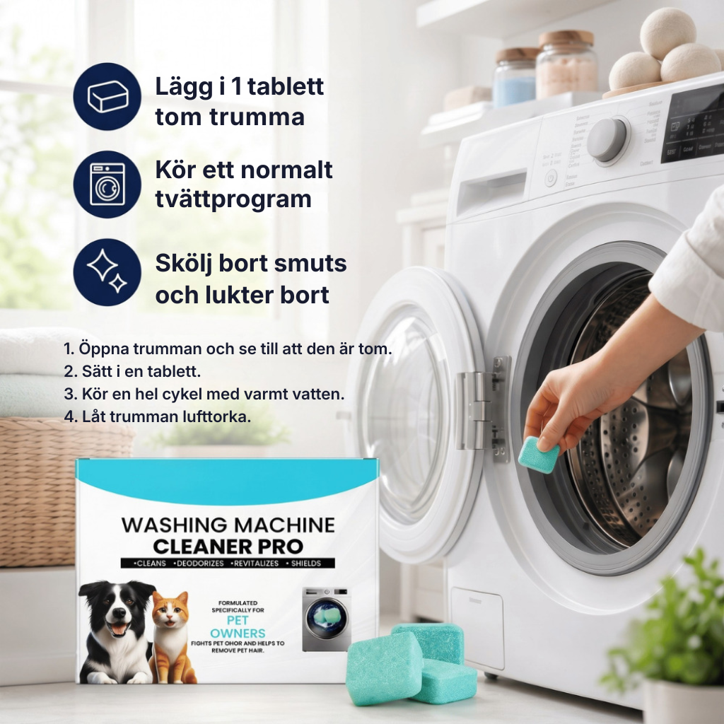 TvättFrisk™ | Fräschare tvätt börjar med en renare tvättmaskin