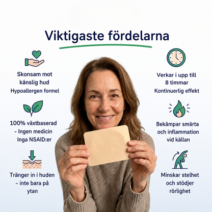 KairoEase™ | Ett örtplåster med riktad verkan för smidigare rörelser under dagen