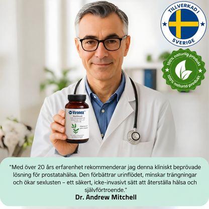 Vironex™ | Minska prostatainflammationen med upp till 95 % på bara 5 dagar!