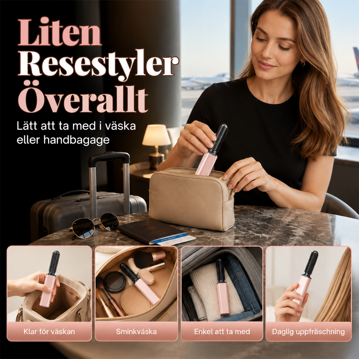 StyleLiten™ | Kompakt värmekam för snabb uppfräschning av luggen